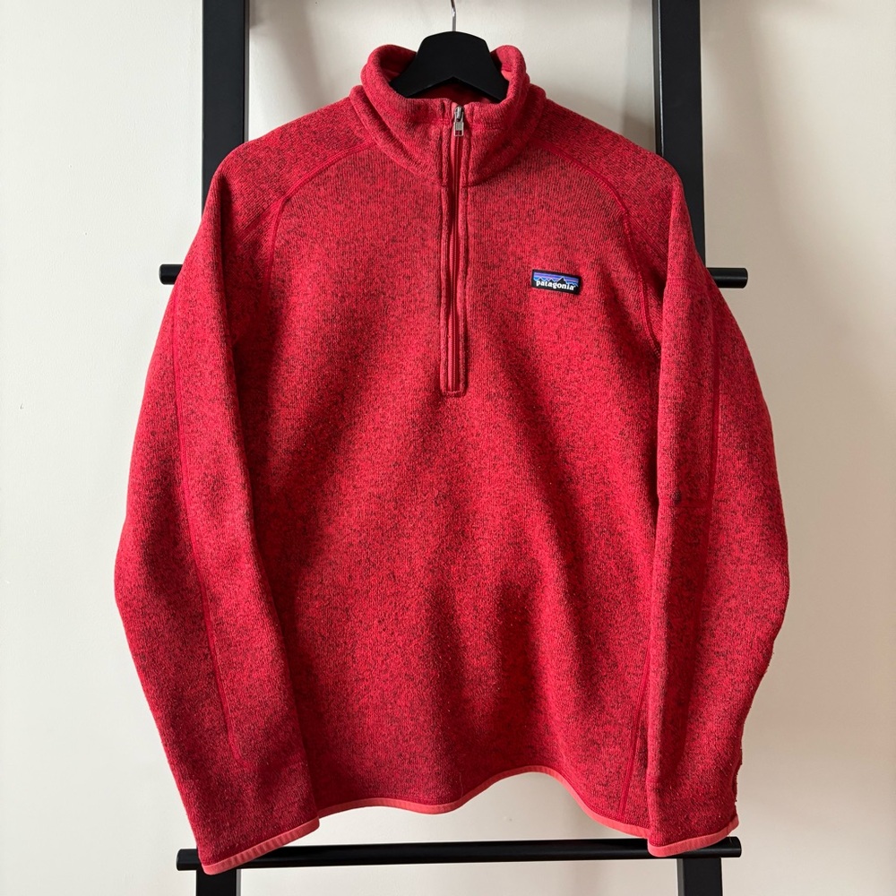 Patagonia Women’s Better Sweater 1/4th zip Fleece-Lined Red XL - Picture 2 of 12